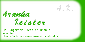 aranka keisler business card